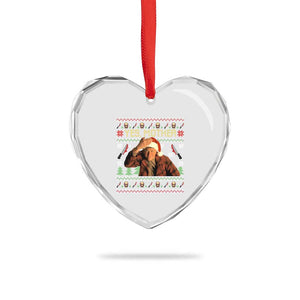 Ed Gein Christmas Heart Crystal Glass Ornament Funny Yes Mother Xmas Serial Killer TS11 Print Your Wear
