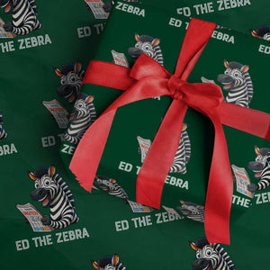 Ed the Zebra Meme Wrapping Paper Roll Funny Viral Animal Escape Internet Humor Fans TS02 Green Print Your Wear