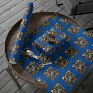 Edgy Neil the Seal Become Ungovernable Graffiti Graphic Wrapping Paper Roll Sarcastic Rebel Viral Chaotic Elephant Seal Sunglasses Meme TS02 Blue Print Your Wear