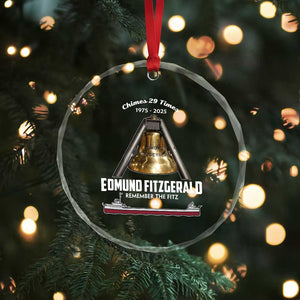 Edmund Fitzgerald 50th Anniversary Tribute Crystal Glass Ornament Chimes 29 Times 1975 2025 Memorial TS02 Print Your Wear