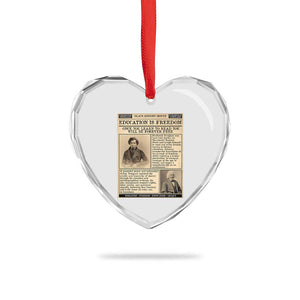 Education Is Freedom Newspaper Heart Crystal Glass Ornament Frederick Douglass Black History Month Gift TS12 Print Your Wear
