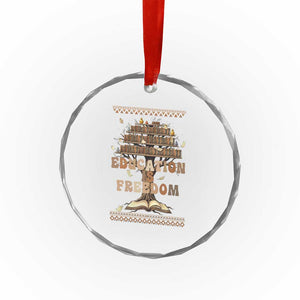 Education Is Freedom Teacher Gift Crystal Glass Ornament Inspirational Africa Map Book Stack TS12 Print Your Wear