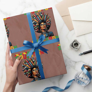 Education Is Freedom Wrapping Paper Roll Black History Month Gift For Teachers TS12 Mocha Print Your Wear