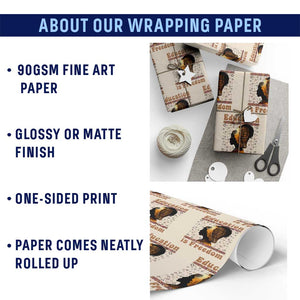 Education Is Freedom Wrapping Paper Roll Black History Women Teacher Gift TS12 Print Your Wear
