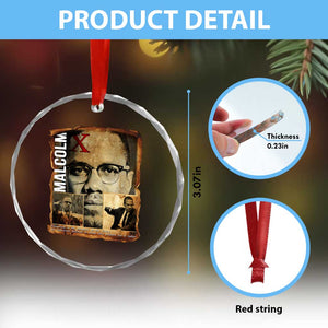 Education Is The Passport To The Future Crystal Glass Ornament Malcolm X Quote TS12 Print Your Wear
