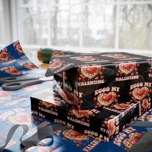 Eggo My Valentine Wrapping Paper Roll Funny Romantic Stranger Valentine's Day TS11 Black Print Your Wear