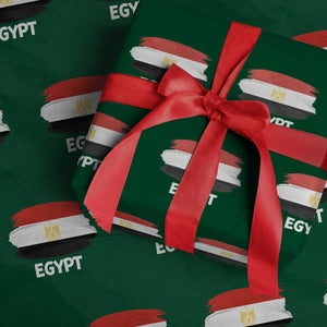 Egypt Flag Misr Pride Wrapping Paper Roll Egyptian Eagle of Saladin Heritage TS02 Green Print Your Wear