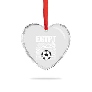 Egypt Soccer Misr Pride Arabic Calligraphy Heart Crystal Glass Ornament Egyptian Football Fans Ancient Pyramid Heritage Graphic TS02 Print Your Wear