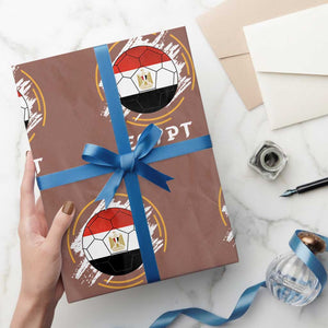 Egyptian Flag Soccer Ball Splatter Graphic Wrapping Paper Roll Egypt Pride Sports Football Fans Match Day TS02 Mocha Print Your Wear