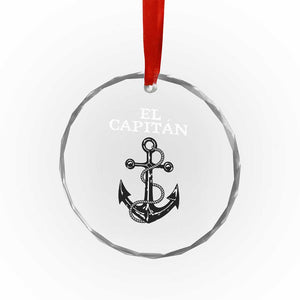 El Capitan Boating Captain Crystal Glass Ornament Funny Boat Sailing Vintage Anchor TS11 Print Your Wear