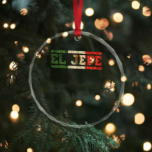 El Jefe Crystal Glass Ornament Funny Mexican Boss Spanish Slang TS11 Print Your Wear
