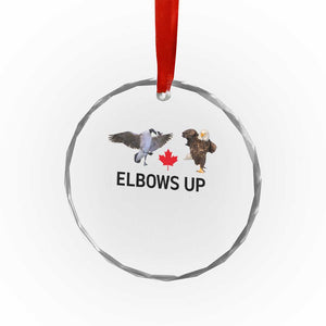Elbows Up Crystal Glass Ornament Canada Goose Vs Eagle Maple Leaf TS02 Print Your Wear