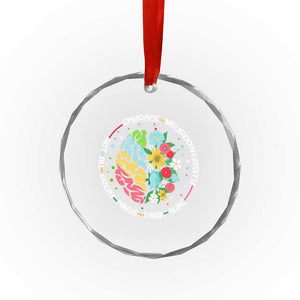Embrace Neurodiversity Crystal Glass Ornament Neurodiverse Brain Autism Awareness ADHD Autistic TS02 Print Your Wear