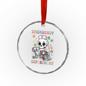 Emergency Department Skeleton Nurse Easter Crystal Glass Ornament ER Nursing Room TS02 Print Your Wear