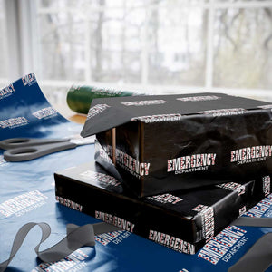 Emergency Department Wrapping Paper Roll Cute ER Nurse Gift TS10 Black Print Your Wear