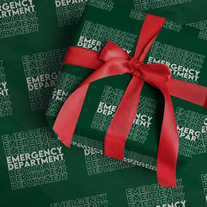 Emergency Department Wrapping Paper Roll Retro ER Nurse Gift TS10 Green Print Your Wear