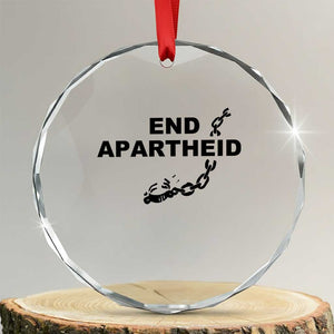 End Apartheid Human Rights Crystal Glass Ornament Broken Chain Social Justice Activist