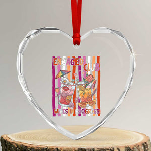 Engaged Club Wives In Progress Heart Crystal Glass Ornament Lesbian Bachelorette Engagement Gift TS12 Transparent Glass 3'' Heart Print Your Wear