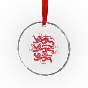 England Flag Lion Symbol English Pride Crystal Glass Ornament
