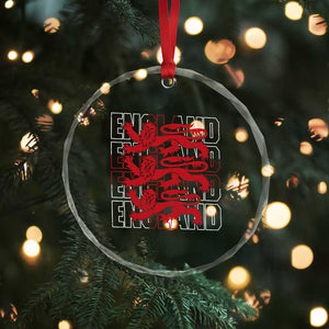 England Flag Lion Symbol English Pride Crystal Glass Ornament
