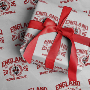 England Football Flag Wrapping Paper Roll Lion St George Cross Soccer Fan Patriotic