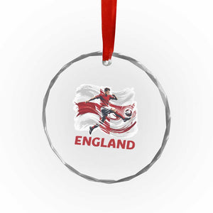 England Soccer Fan English Flag Crystal Glass Ornament