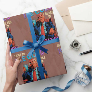 Enjoy An Ice Cold Glass Of Deportation Wrapping Paper Roll Funny Trump Conservative Political Patriotic TS02 Mocha Print Your Wear