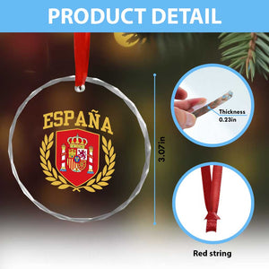 Espana Escudo Retro Spain Coat of Arms Español Crystal Glass Ornament TS11 Print Your Wear