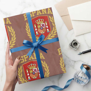 Espana Escudo Retro Spain Coat of Arms Español Wrapping Paper Roll
