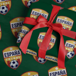 Espana Spain Soccer Football Fan Spanish Flag Wrapping Paper Roll TS14 Green Print Your Wear