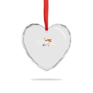 Espana Spain Soccer Football Heart Crystal Glass Ornament Silly Goose Spanish Flag Fan Supporter TS14 Print Your Wear