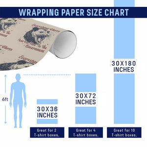 Everything Hurts And I Am Mad At The Government Wrapping Paper Roll Funny Burnout Possum TS11 Print Your Wear