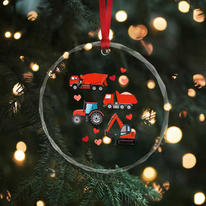 Excavator Construction Crystal Glass Ornament Car Tractor Truck Lovers TS10 Print Your Wear
