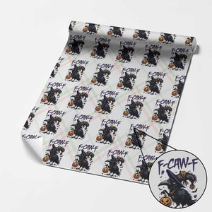F Caw F Black Crow Halloween Meme Wrapping Paper Roll TS14 Christmas Plaid Print Your Wear