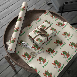 F Caw F Chicken Wrapping Paper Roll Funny Farm Life Holiday Gift TS12 Beige Print Your Wear