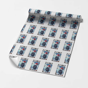 F Caw F Christmas Raven Wrapping Paper Roll Funny Bird Lover Gift TS12 White Print Your Wear