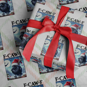 F Caw F Christmas Raven Wrapping Paper Roll Funny Bird Lover Gift TS12 Christmas Plaid Print Your Wear
