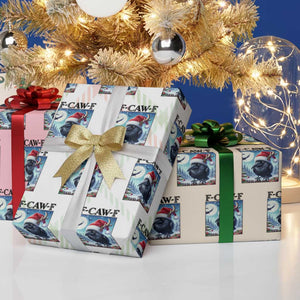 F Caw F Christmas Raven Wrapping Paper Roll Funny Bird Lover Gift TS12 Print Your Wear