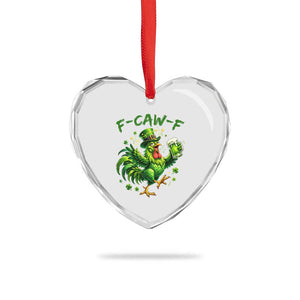 F Caw F Drunk Irish Chicken Heart Crystal Glass Ornament Funny St Patricks Day Gift TS12 Print Your Wear