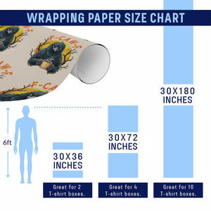 F Caw F Raven Coffee Wrapping Paper Roll Funny Halloween Sarcastic Gothic Bird with Attitude TS02 Print Your Wear