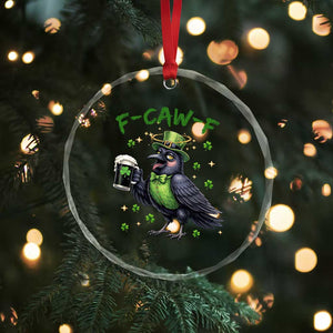 F Caw F Raven Lover Crystal Glass Ornament Funny St Patricks Day Gift TS12 Print Your Wear