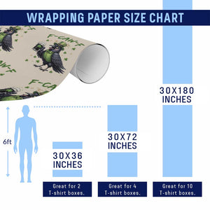 F Caw F Raven Lover Wrapping Paper Roll Funny St Patricks Day Gift TS12 Print Your Wear