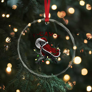 F Caw F Raven Sarcastic Joke Crystal Glass Ornament Holiday Gag Gift TS12 Print Your Wear