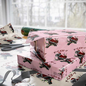 F Caw F Raven Sarcastic Joke Wrapping Paper Roll Holiday Gag Gift TS12 Light Pink Print Your Wear