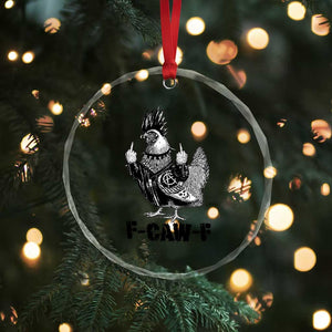 F Caw F Screaming Chicken Crystal Glass Ornament Metal Heavy Punk Rock Music Lovers TS10 Print Your Wear
