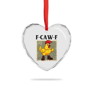 F Caw F Screaming Chicken Heart Crystal Glass Ornament Metal Heavy Punk Rock Music TS10 Print Your Wear
