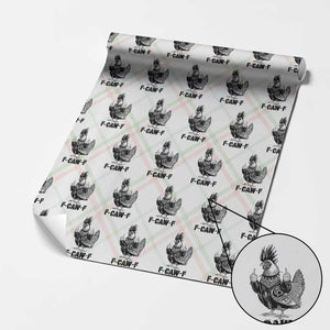 F Caw F Screaming Chicken Wrapping Paper Roll Metal Heavy Punk Rock Music Lovers TS10 Christmas Plaid Print Your Wear