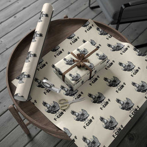 F Caw F Screaming Chicken Wrapping Paper Roll Metal Heavy Punk Rock Music Lovers TS10 Beige Print Your Wear