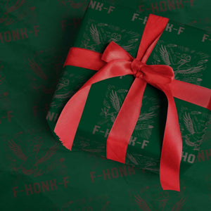 F Honk F Goose Lover Wrapping Paper Roll Funny Silly Chaotic Gift TS12 Green Print Your Wear