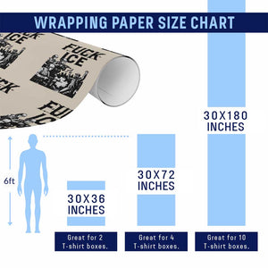 F Ice Riot Protest Graphic Wrapping Paper Roll Political Resistance Against Ice Violence TS02 Print Your Wear